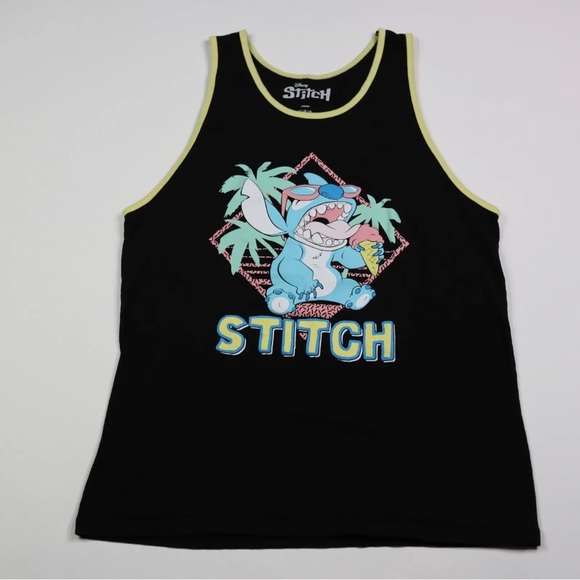 Disney Other - Disney Stitch Shirt Adult L Black Men's Tank Top Muscle Shirt